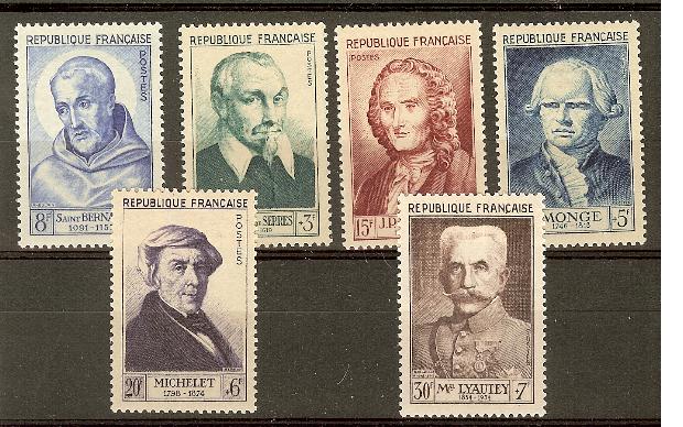 12th to 20th Century Personalities set 1953 mint
